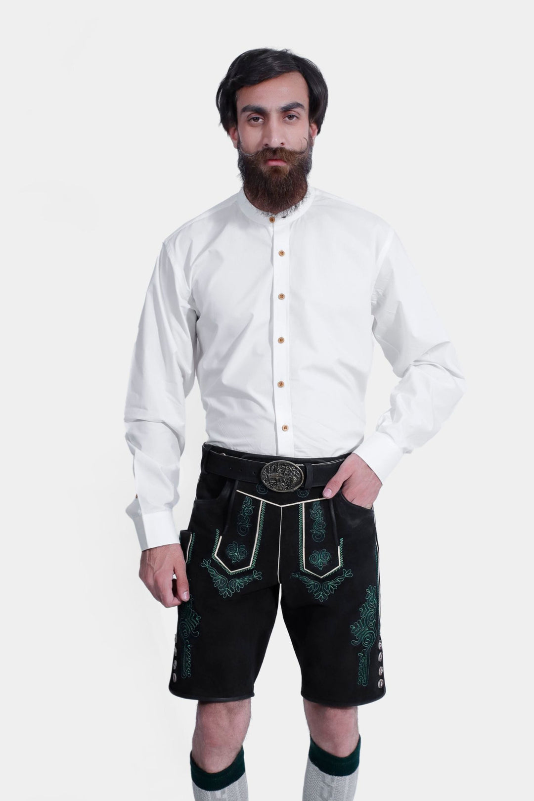 Mystic Black Lederhosen Shorts