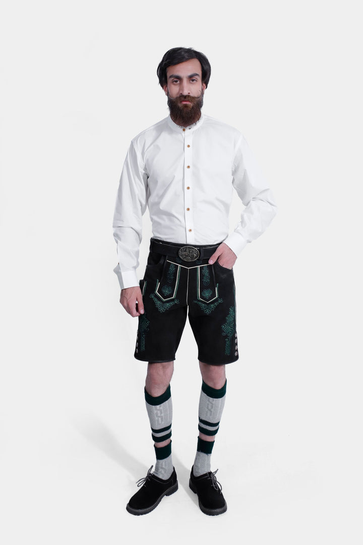 Mystic Black Lederhosen Shorts