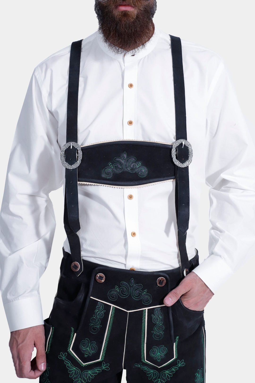 Mystic Black Lederhosen Shorts