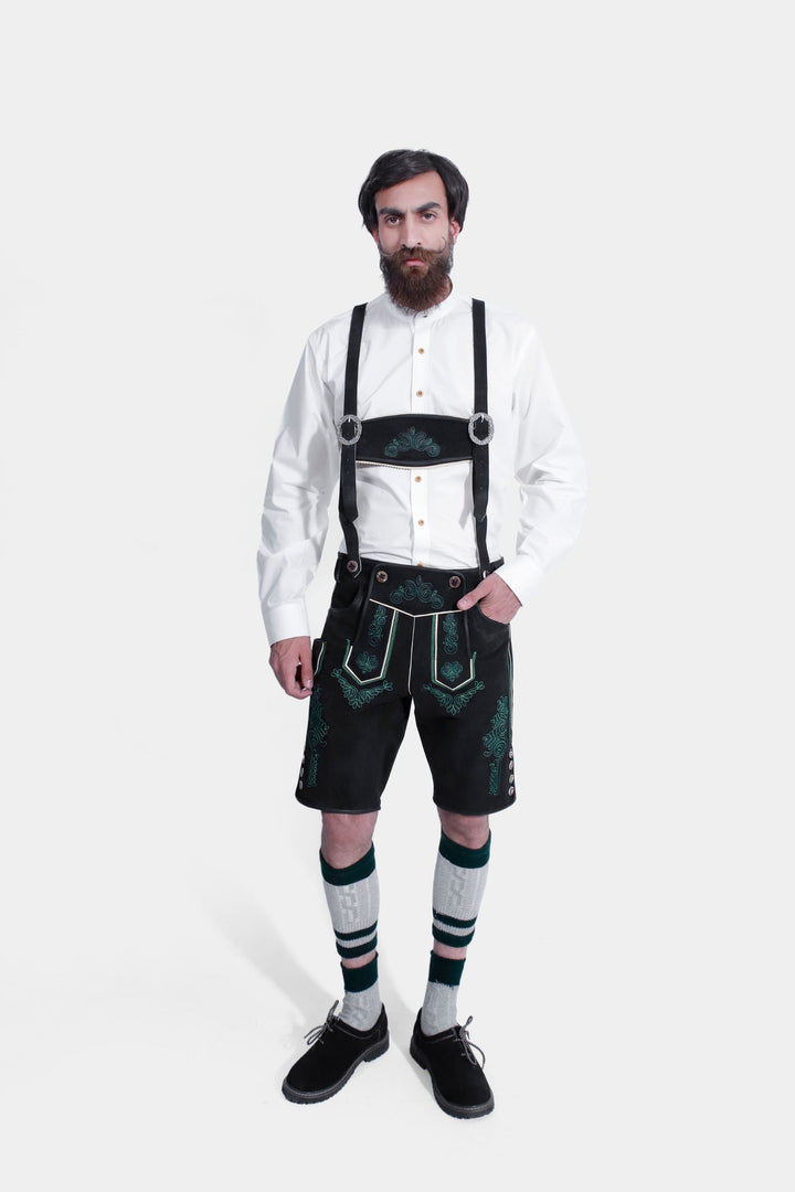 Mystic Black Lederhosen Shorts