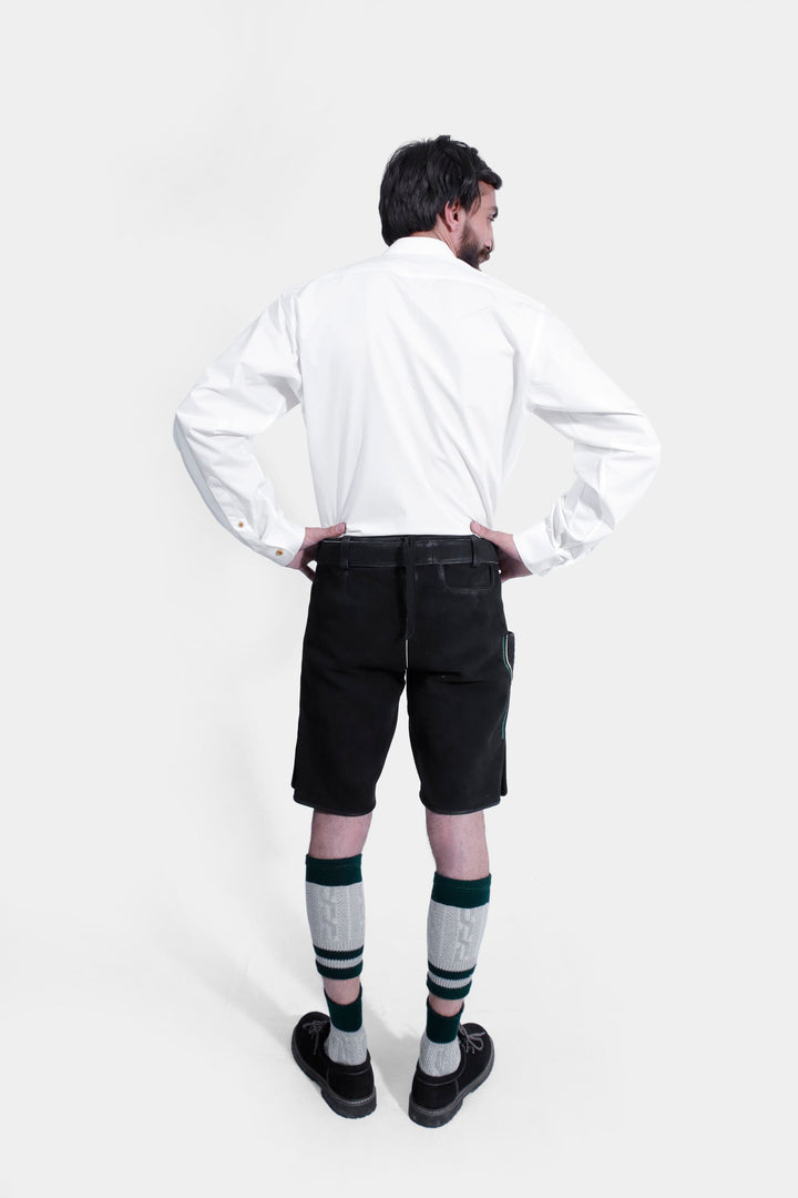 Mystic Black Lederhosen Shorts