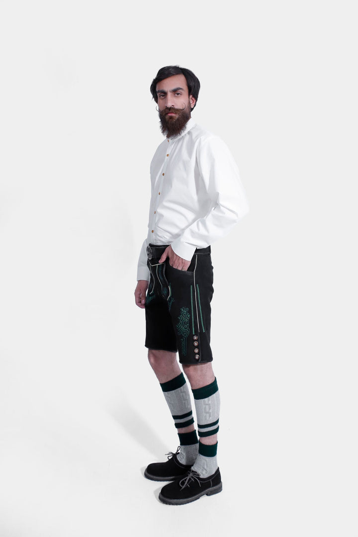 Mystic Black Lederhosen Shorts